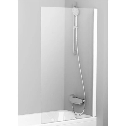 Перегородка (шторка, ширма) на борт ванны неподвижная Ravak PVS1-80 белый профиль прозрачное стекло 79840100Z1